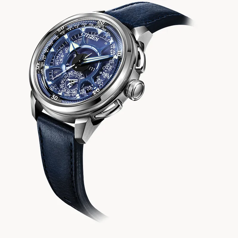 Satellite Wave F900 Blue Dial Leather Strap CC7000-01L | CITIZEN Satellite Wave F900 Blue Dial Leather Strap CC7000-01L | CITIZEN